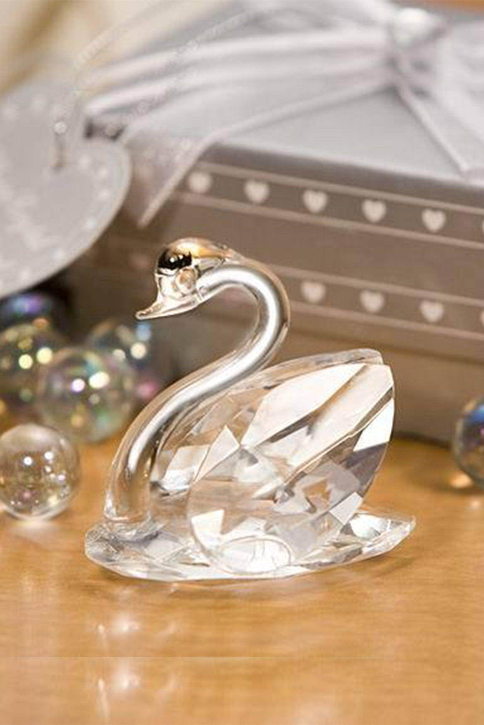 Elegant Glass Swan Favors CGF0156 (Set of 6 pcs) - COCOMELODY